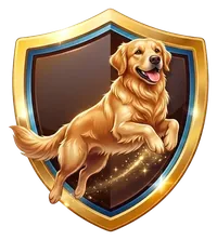 Active dog shield badge