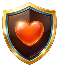 Heart shield badge
