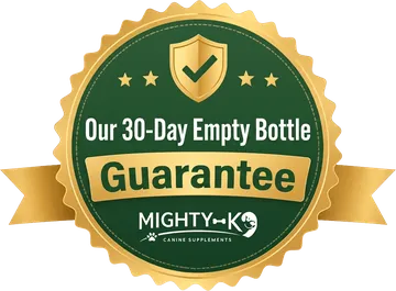 30-day empty bottle guarantee badge